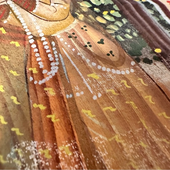 Silk Painting Mughal Style Hand Painting on Silk - Picture 6 of 10